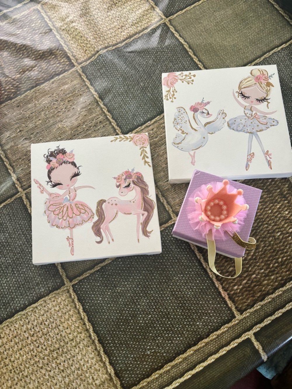 Pink & Gold Ballerina Canvas Wall Art Set - Picture 6 of 6